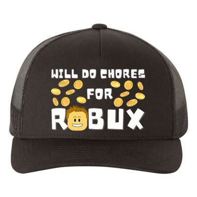 Noob And Professional Gamer Will Do Chores For Robux Yupoong Adult 5-Panel Trucker Hat