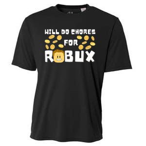 Noob And Professional Gamer Will Do Chores For Robux Cooling Performance Crew T-Shirt