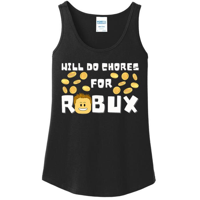 Noob And Professional Gamer Will Do Chores For Robux Ladies Essential Tank