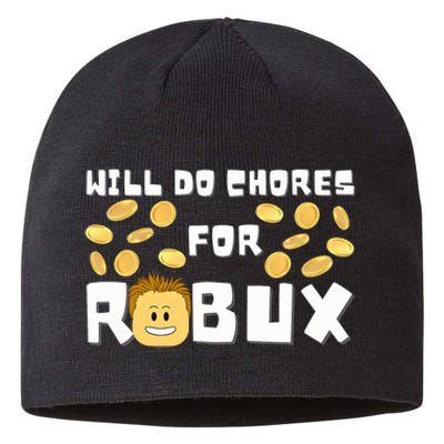 Noob And Professional Gamer Will Do Chores For Robux Sustainable Beanie