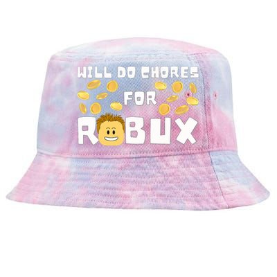 Noob And Professional Gamer Will Do Chores For Robux Tie-Dyed Bucket Hat