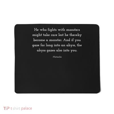 Nietzsche Abyss Philosophy Quote Mousepad