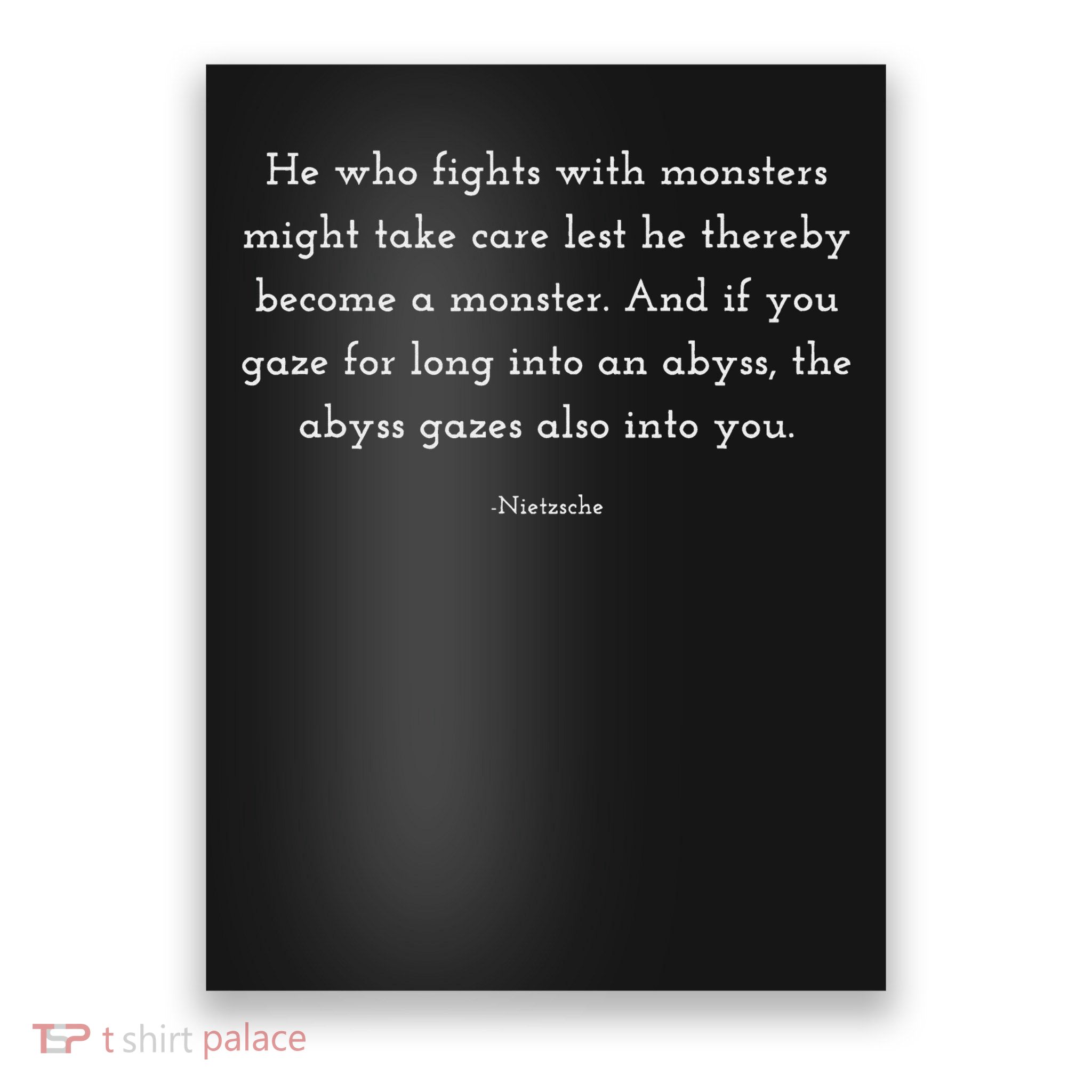 Nietzsche Abyss Philosophy Quote Poster