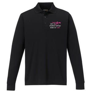 Not A Pepper Spray Kind Of Girl Pro Gun Owner Rights Saying Performance Long Sleeve Polo