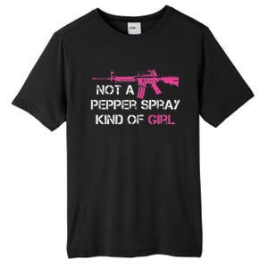 Not A Pepper Spray Kind Of Girl Pro Gun Owner Rights Saying Tall Fusion ChromaSoft Performance T-Shirt