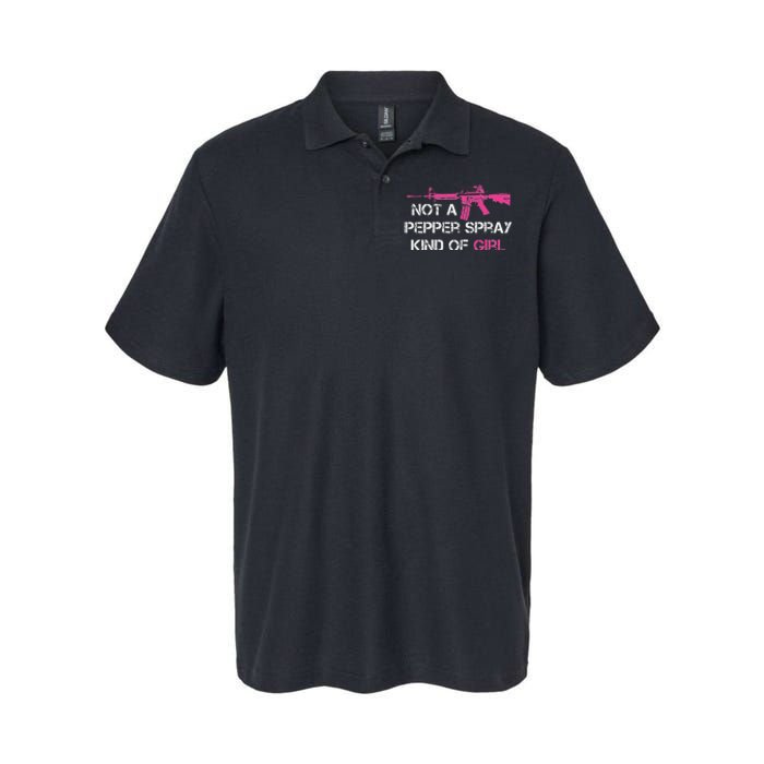 Not A Pepper Spray Kind Of Girl Pro Gun Owner Rights Saying Softstyle Adult Sport Polo