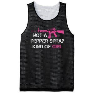 Not A Pepper Spray Kind Of Girl Pro Gun Owner Rights Saying Mesh Reversible Basketball Jersey Tank