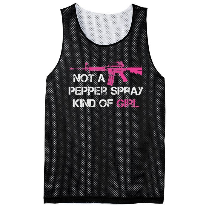 Not A Pepper Spray Kind Of Girl Pro Gun Owner Rights Saying Mesh Reversible Basketball Jersey Tank