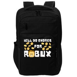 Noob And Professional Gamer Will Do Chores For Robux Gift Impact Tech Backpack