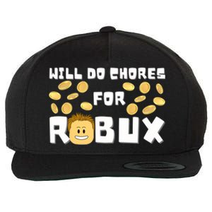 Noob And Professional Gamer Will Do Chores For Robux Gift Wool Snapback Cap