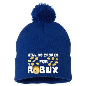 Noob And Professional Gamer Will Do Chores For Robux Gift Pom Pom 12in Knit Beanie