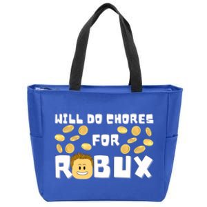 Noob And Professional Gamer Will Do Chores For Robux Gift Zip Tote Bag