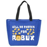 Noob And Professional Gamer Will Do Chores For Robux Gift Zip Tote Bag