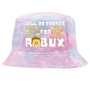 Noob And Professional Gamer Will Do Chores For Robux Gift Tie-Dyed Bucket Hat