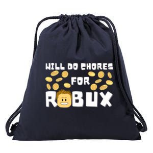 Noob And Professional Gamer Will Do Chores For Robux Gift Drawstring Bag