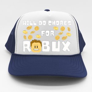 Noob And Professional Gamer Will Do Chores For Robux Gift Trucker Hat