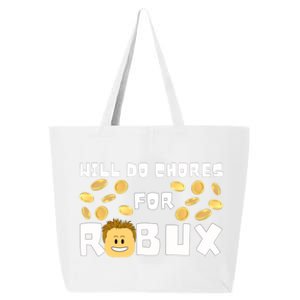 Noob And Professional Gamer Will Do Chores For Robux Gift 25L Jumbo Tote