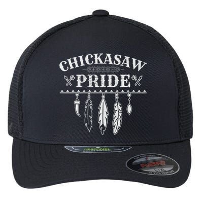 Native American Pride Design for a Proud Chickasaw Premium Flexfit Unipanel Trucker Cap