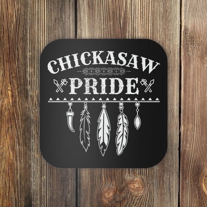 Native American Pride Design for a Proud Chickasaw Premium Coaster