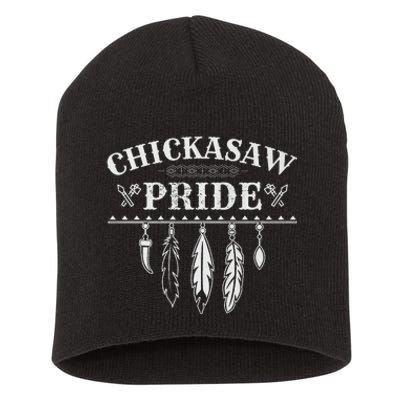 Native American Pride Design for a Proud Chickasaw Premium Short Acrylic Beanie