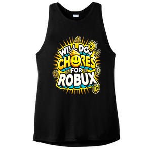 Noob And Professional Gamer Will Do Chores Ladies PosiCharge Tri-Blend Wicking Tank