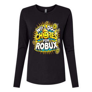 Noob And Professional Gamer Will Do Chores Womens Cotton Relaxed Long Sleeve T-Shirt