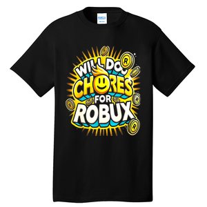 Noob And Professional Gamer Will Do Chores Tall T-Shirt