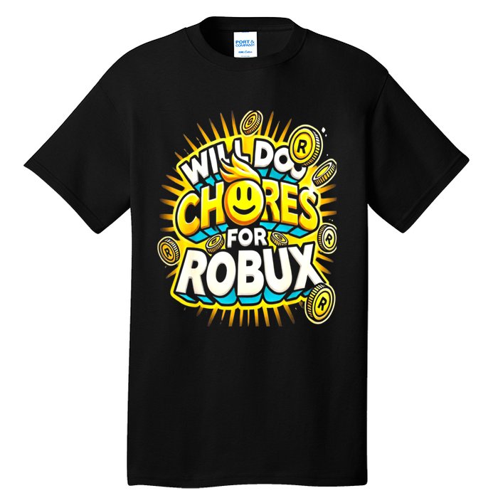 Noob And Professional Gamer Will Do Chores Tall T-Shirt