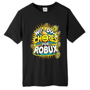 Noob And Professional Gamer Will Do Chores Tall Fusion ChromaSoft Performance T-Shirt