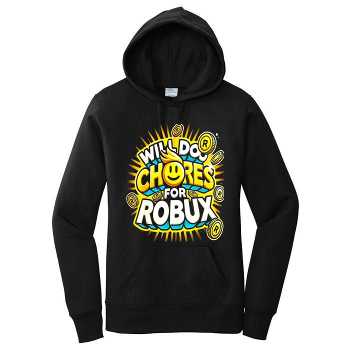 Noob And Professional Gamer Will Do Chores Women's Pullover Hoodie