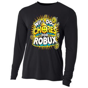 Noob And Professional Gamer Will Do Chores Cooling Performance Long Sleeve Crew