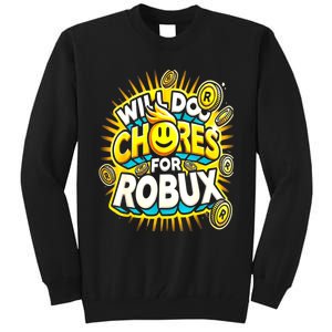 Noob And Professional Gamer Will Do Chores Tall Sweatshirt