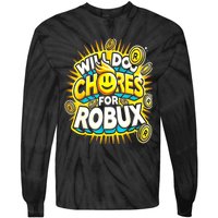 Noob And Professional Gamer Will Do Chores Tie-Dye Long Sleeve Shirt