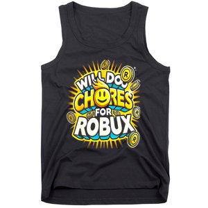 Noob And Professional Gamer Will Do Chores Tank Top