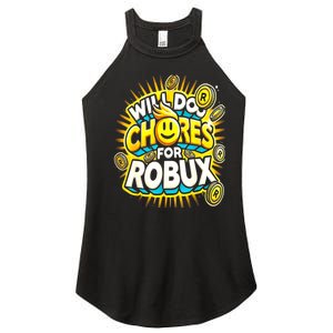 Noob And Professional Gamer Will Do Chores Women's Perfect Tri Rocker Tank