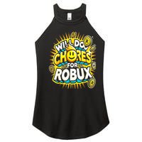 Noob And Professional Gamer Will Do Chores Women's Perfect Tri Rocker Tank