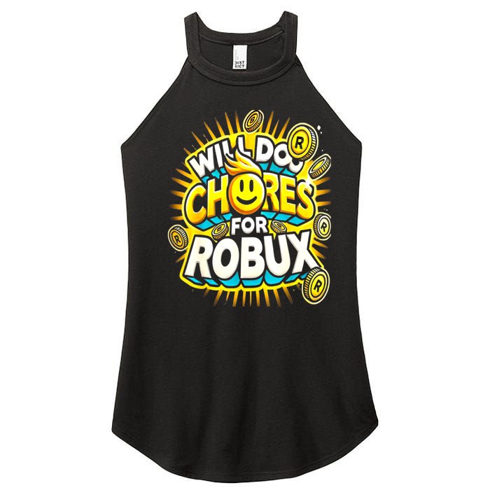 Noob And Professional Gamer Will Do Chores Women's Perfect Tri Rocker Tank