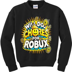 Noob And Professional Gamer Will Do Chores Kids Sweatshirt