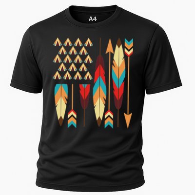 Native American Pride Usa Flag Performance Shirt