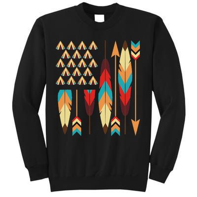 Native American Pride Usa Flag Sweatshirt