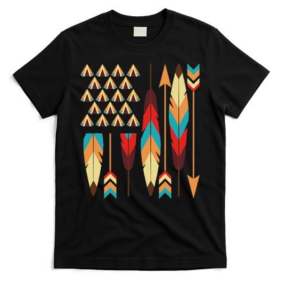 Native American Pride Usa Flag T-Shirt