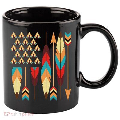Native American Pride Usa Flag 11oz C Handle Ceramic Mug