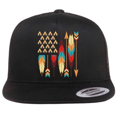 Native American Pride Usa Flag Flatbill Hat