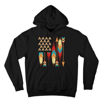 Native American Pride Usa Flag Tall Hoodie