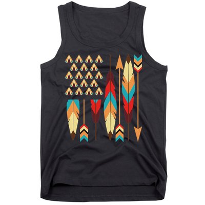 Native American Pride Usa Flag Tank Top