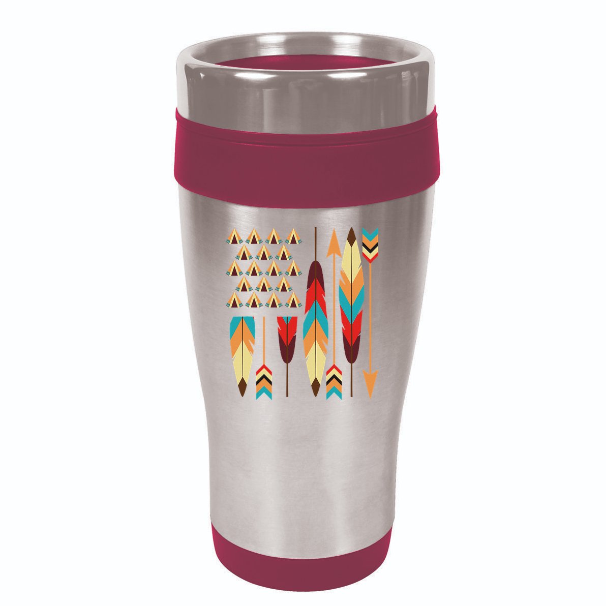 Native American Pride Usa Flag 16oz Travel Tumbler