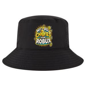 Noob And Professional Gamer Will Do Chores For Robux Cool Comfort Performance Bucket Hat