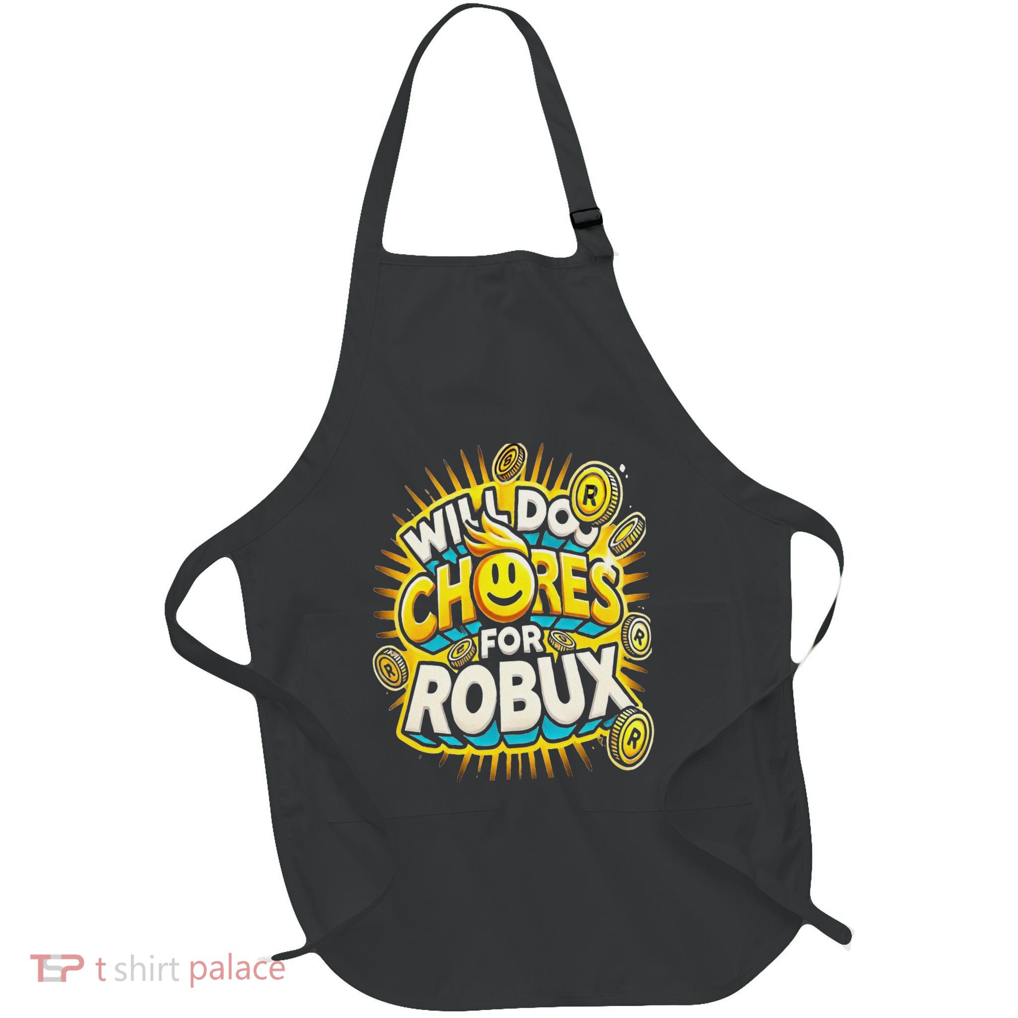 Noob And Professional Gamer Will Do Chores For Robux Apron