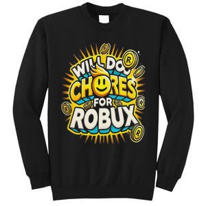 Noob And Professional Gamer Will Do Chores For Robux Sweatshirt