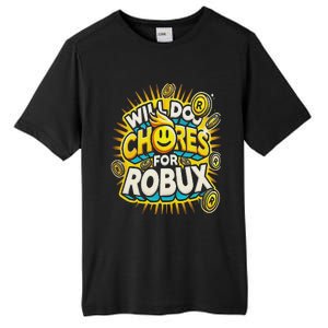 Noob And Professional Gamer Will Do Chores For Robux Tall Fusion ChromaSoft Performance T-Shirt